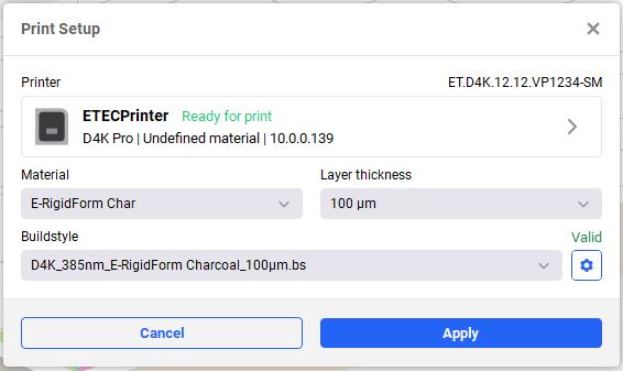 Load Job File to Printer
