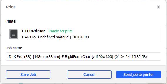 Load Job File to Printer